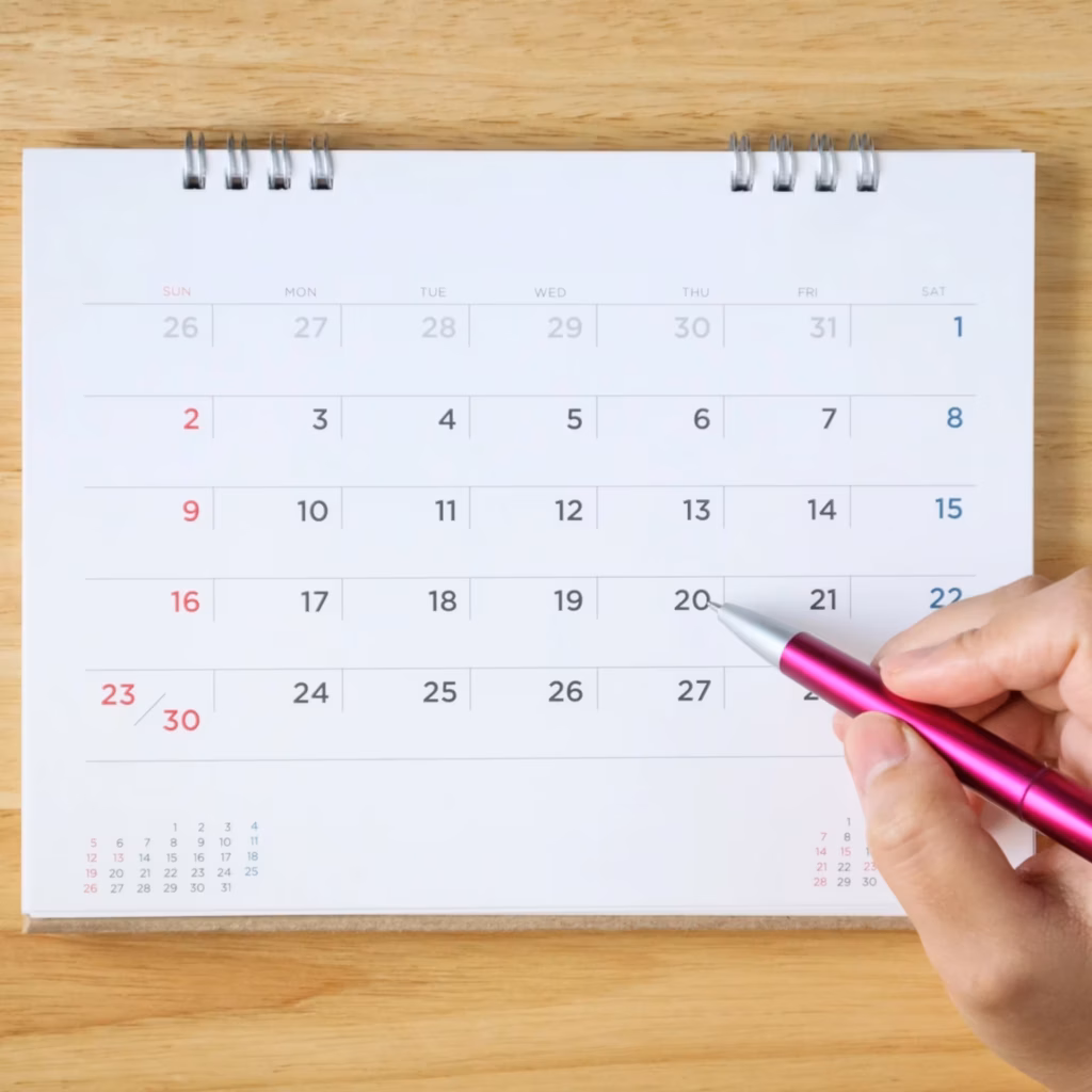 Terminkalender mit stift